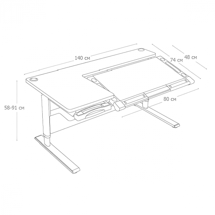 Характеристики Эргономичный стол Comf-Pro M-31