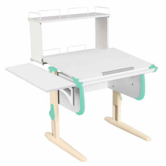 парта дэми сут-24-02д 75см с надстройкой и боковой приставкой Дэми СУТ-24-02Д